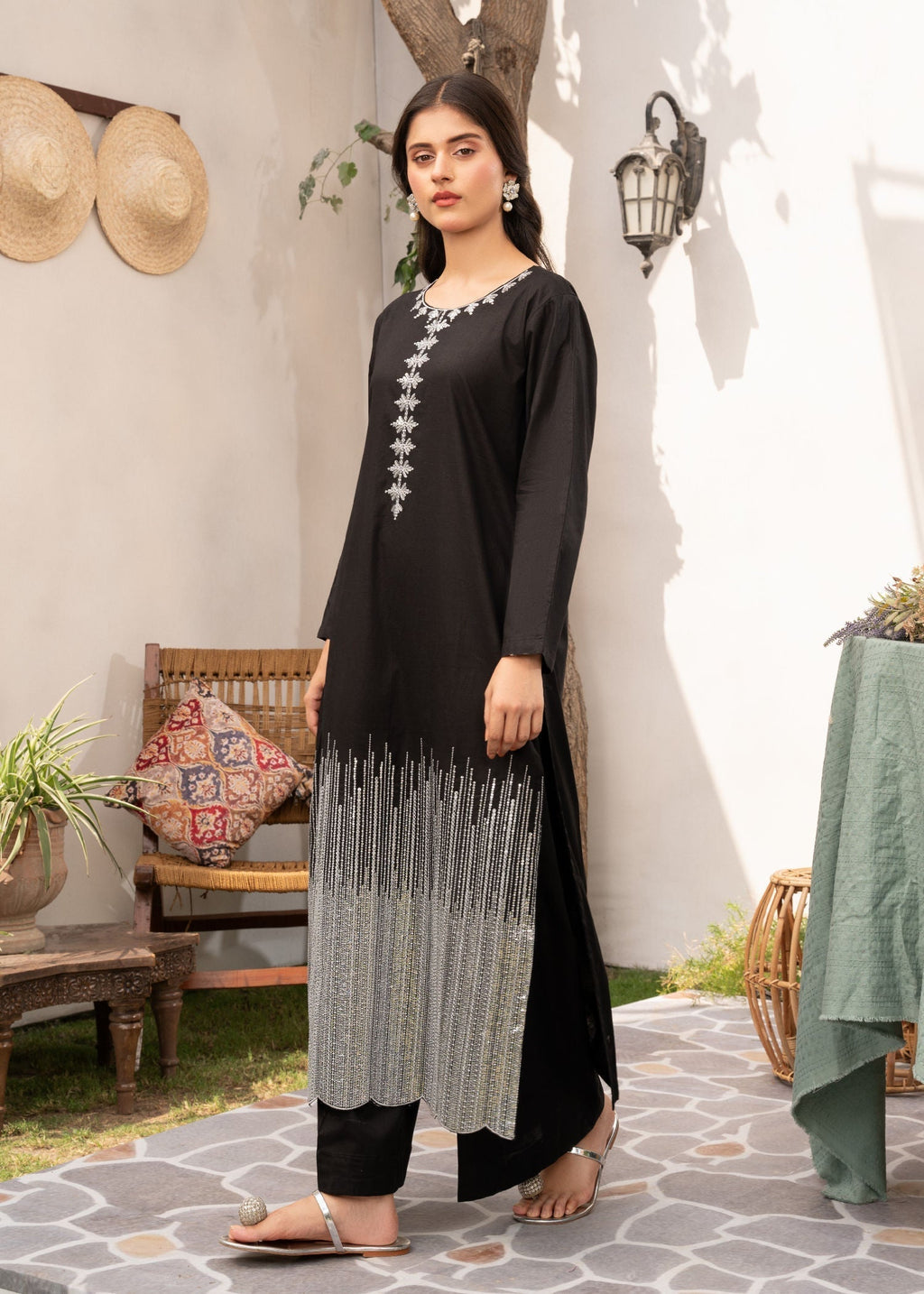 Sahibas By Mirza Rainfall (Black) Women 2pcs