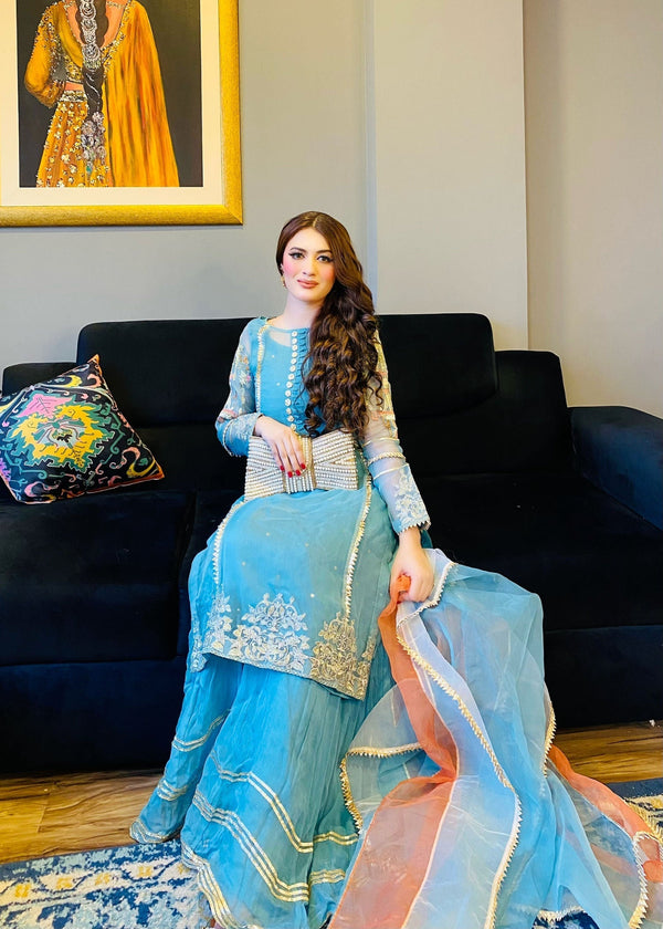 Hem Lotus Outfit Sapphire Blue Women 4pcs