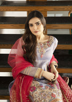 Khuda Baksh Creations M 104 Lavendar Women 4pcs