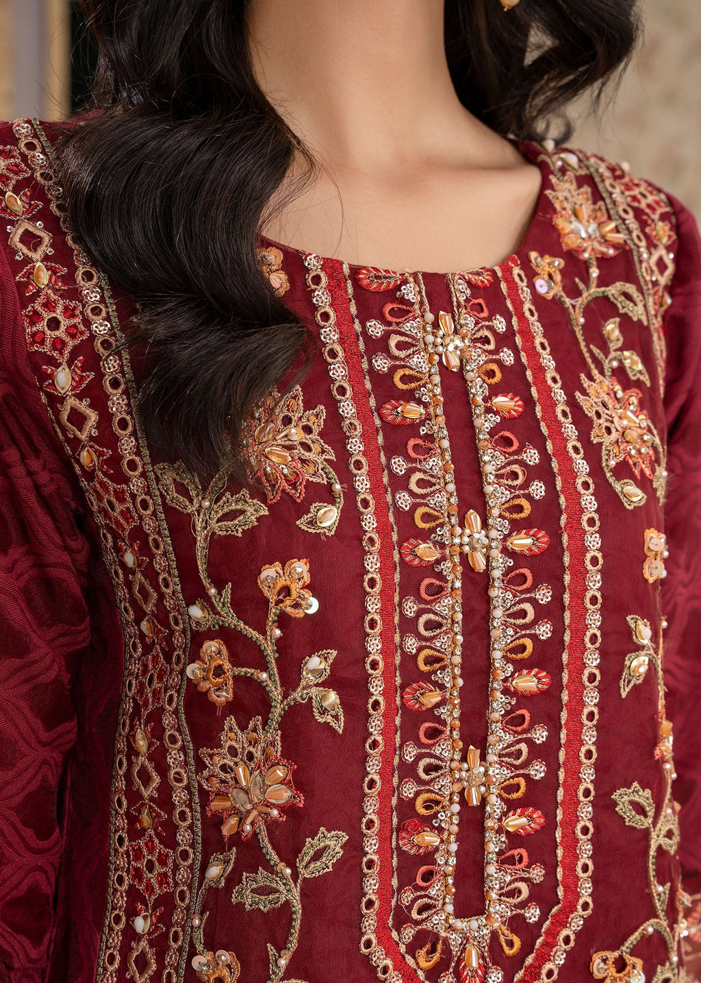 Zebaye Shaya Gulaab US 519 Mahroon(SB) Women 3pcs