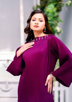 Pirzada Shaheryar Khan Violet Velvet Women 2pcs