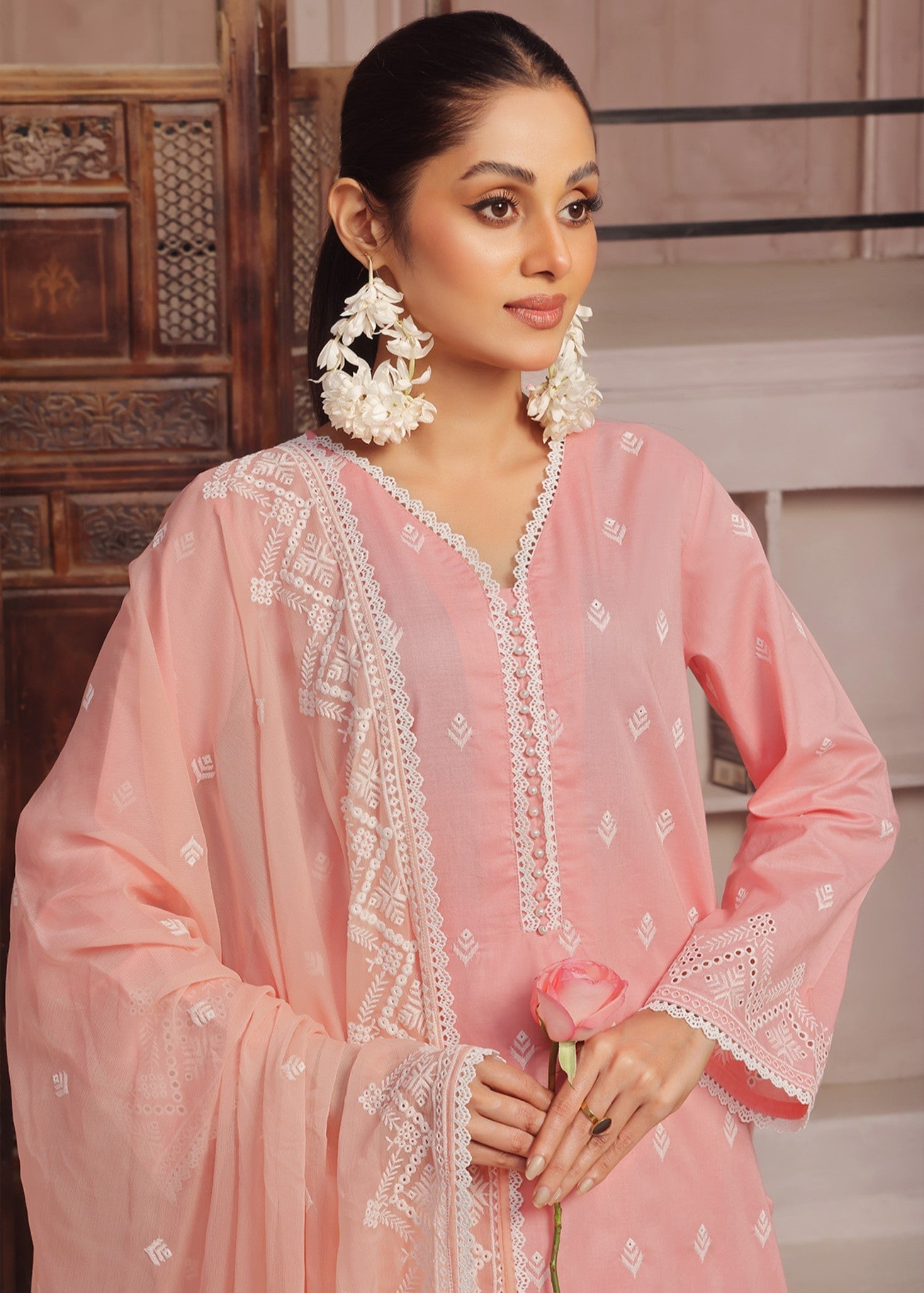 Kumash Textiles Rose Pink Women Stitched Women 3pcs