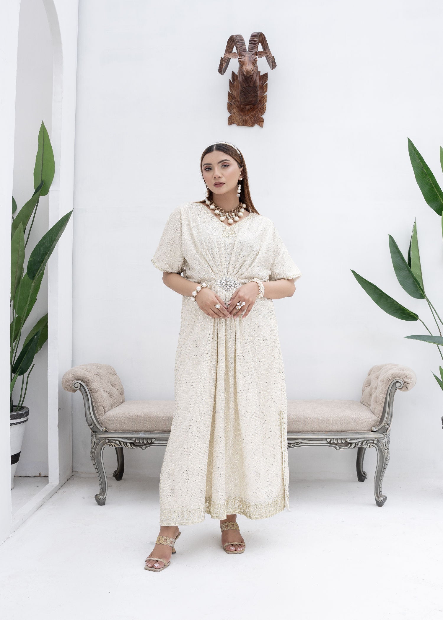 Manahils WA 03 OFF WHITE Women 2pcs