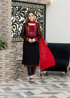 Khuda Baksh Creations Z 297 Black Women 4pcs
