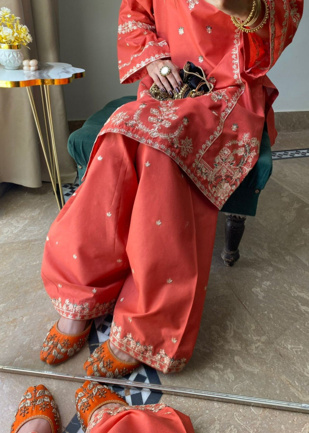 Tehzeeb Libas JANNAT FARSHI Women 2pcs