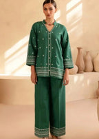 Rangeenz Cotton Embroidered 2p Green Women 2pcs