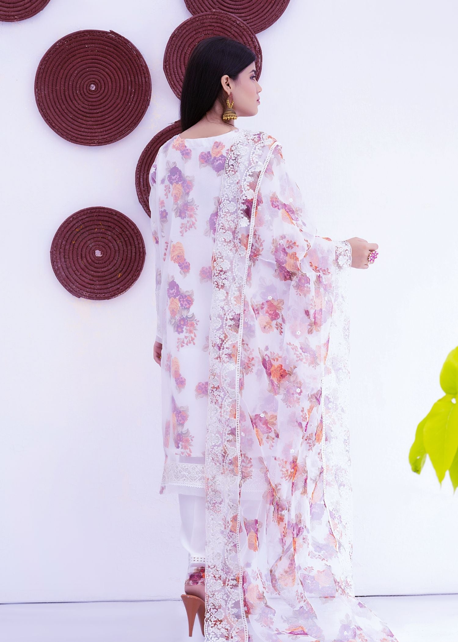 Alsiyab Floretta White Women 3pcs