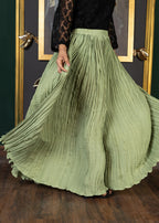 Zarsah Leher Pants Pistachio Green Women 1pcs