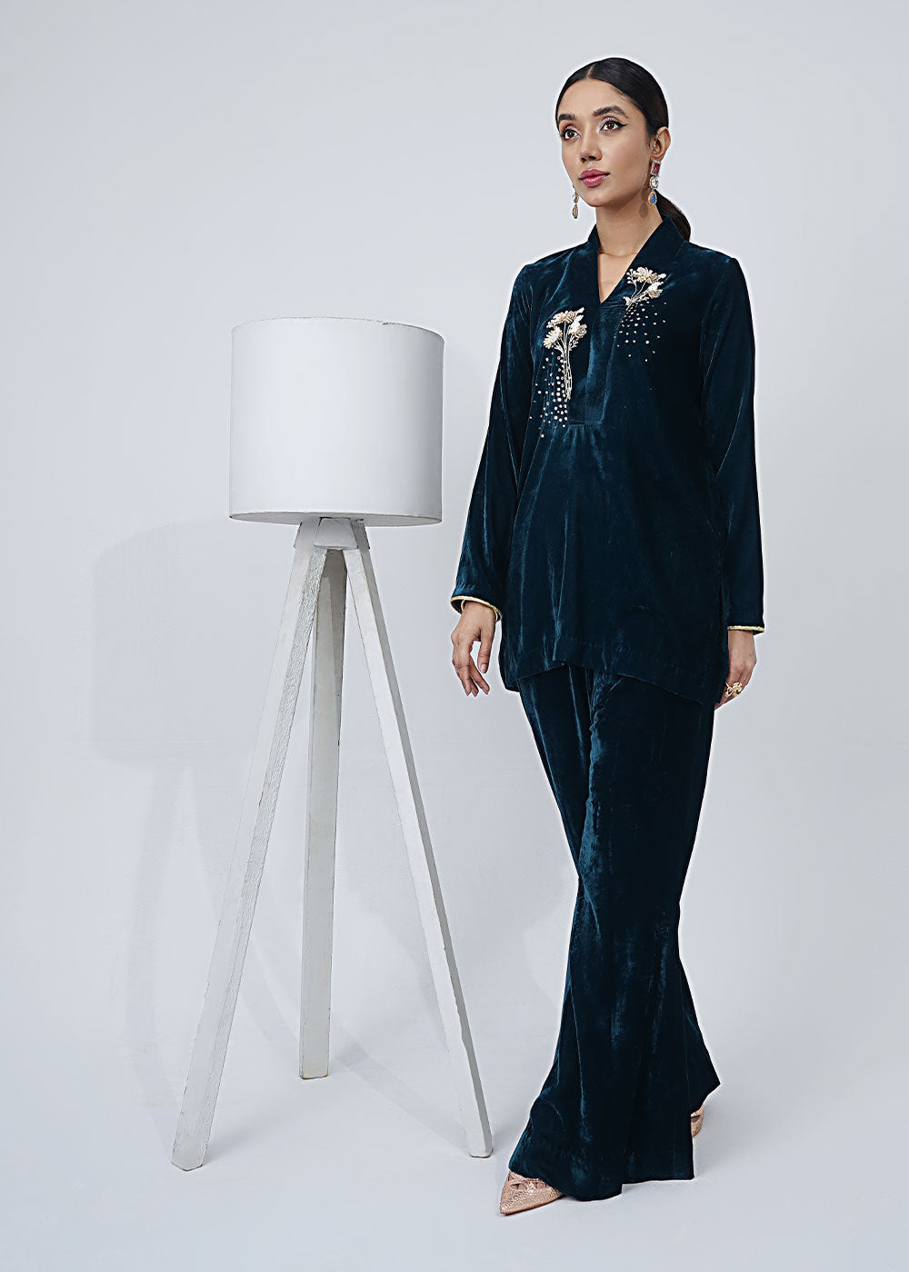 Shades By Abeeha Usman Dazzling Teal Women 2pcs