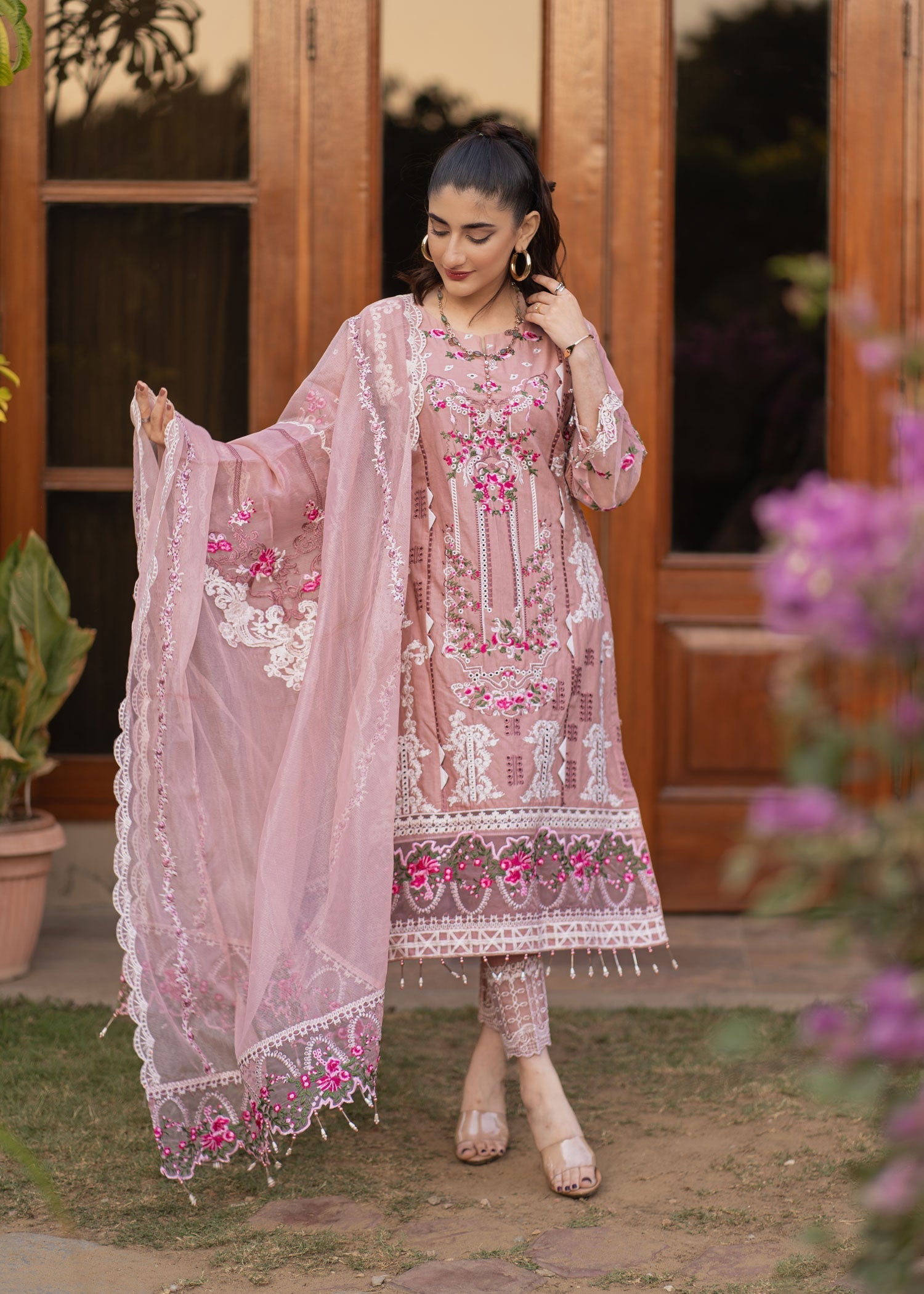 Al-Harir Apparel Manzar Tea Pink Women 3pcs