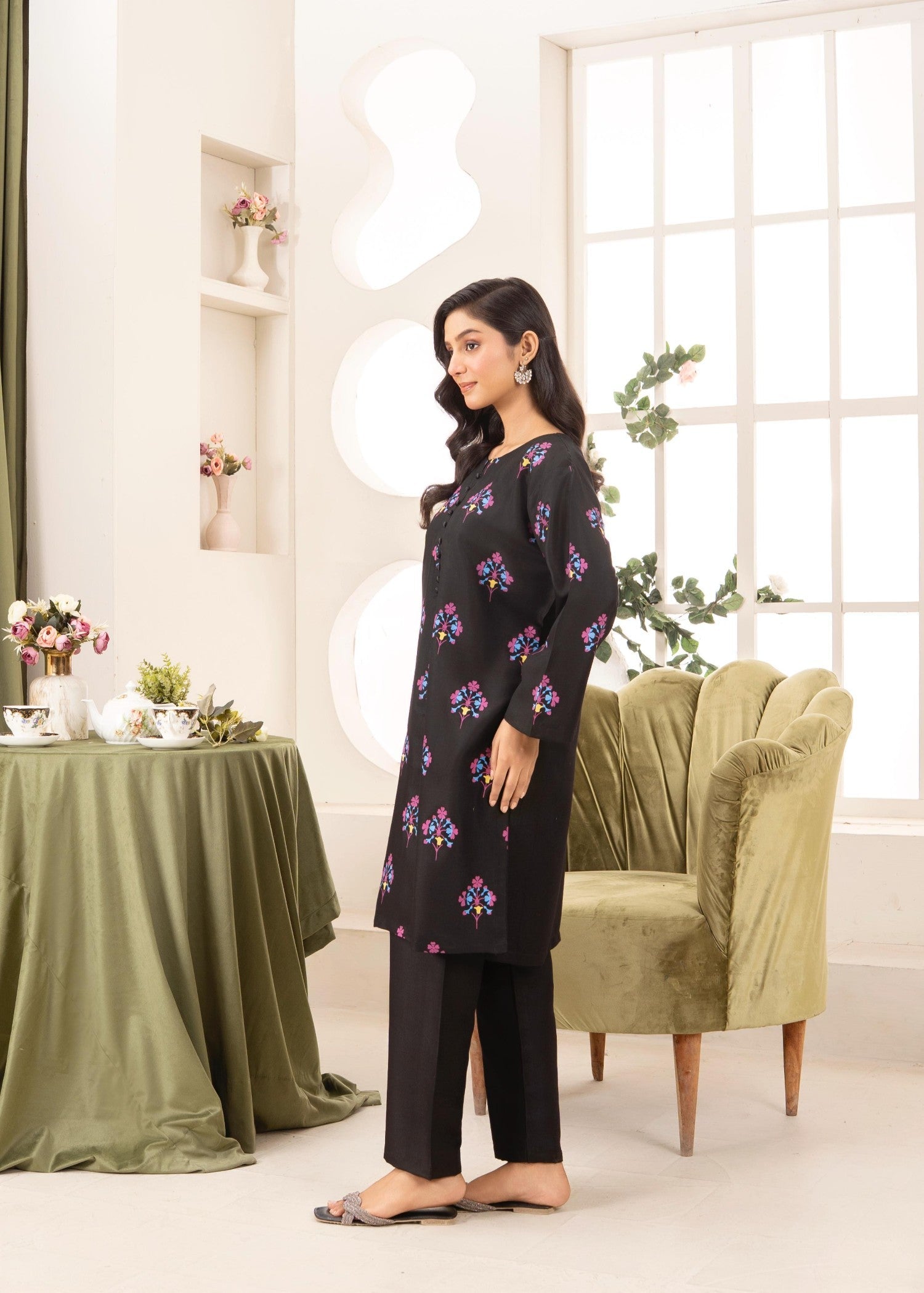 Stylish Collection BLACK BLOSSOM Women 2pcs