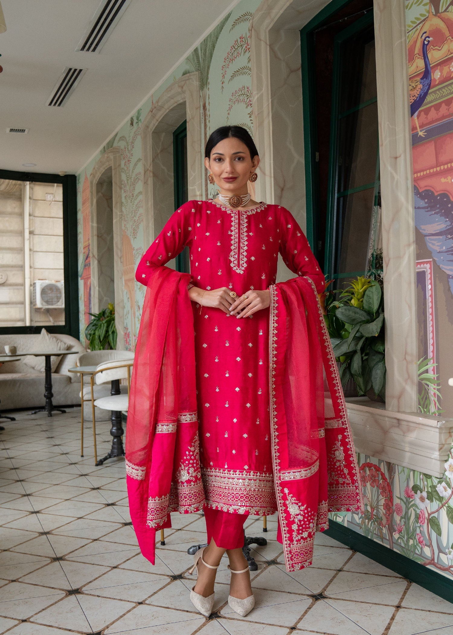 Muntaha By Shanzay Fucshia Pink Mirana Women 3pcs