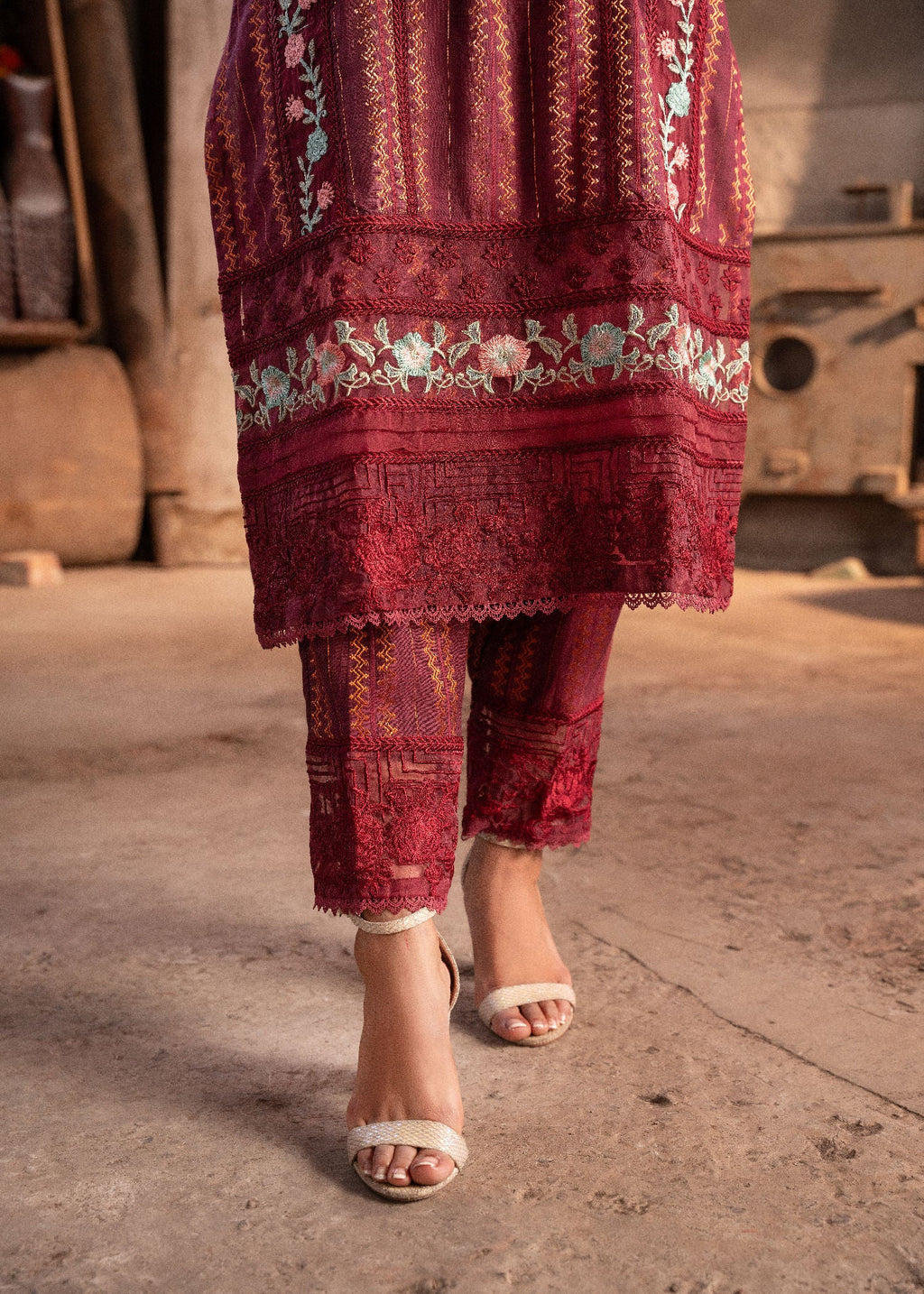 Sahibas By Mirza Jehanara Maroon Women 2pcs