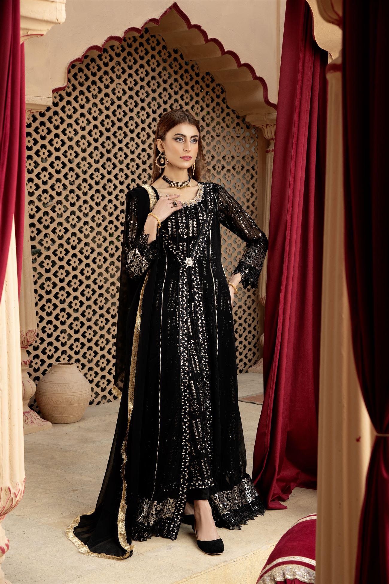 Manahils B 005 BLACK Women 4pcs