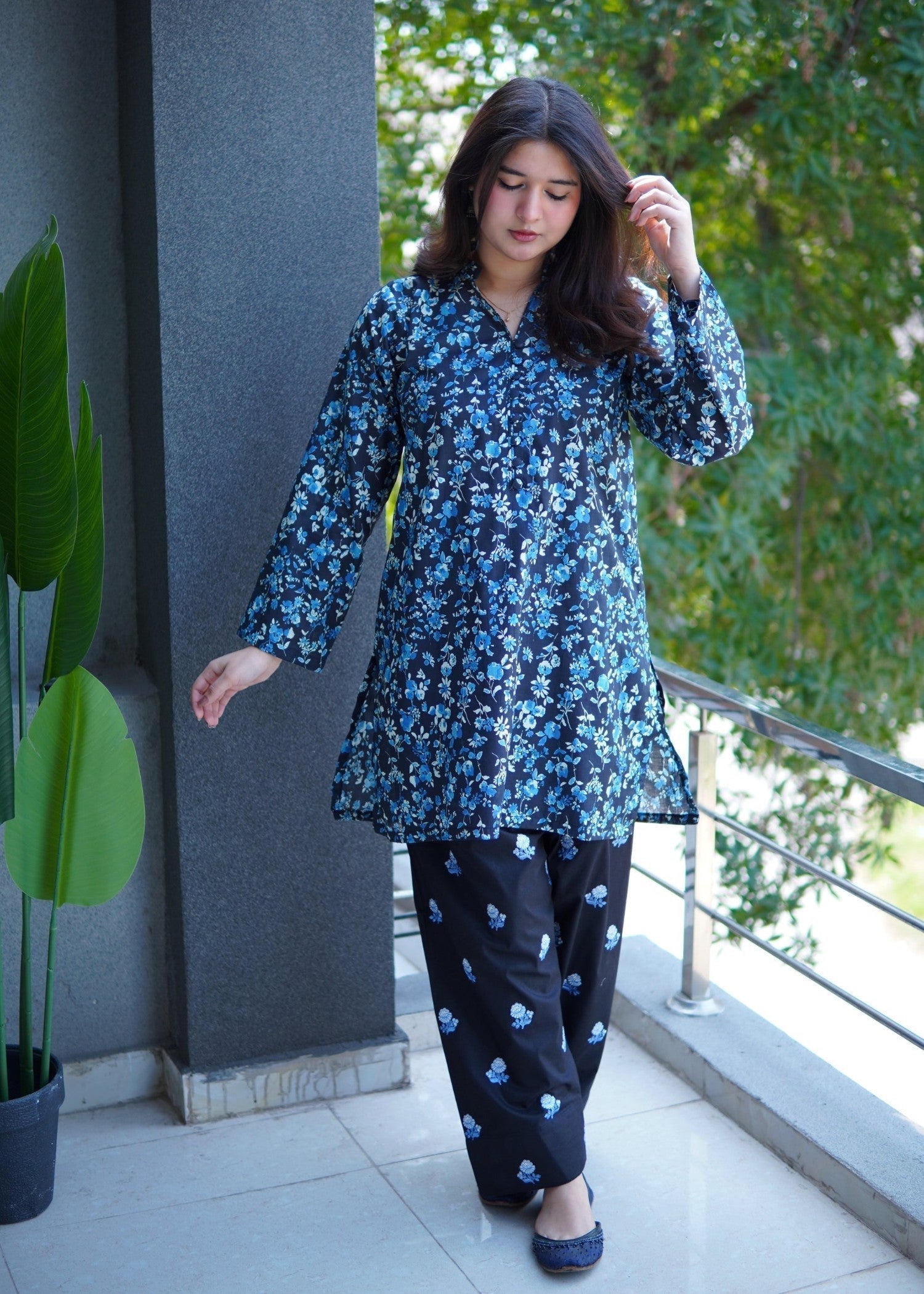 Tawakal Closet Farshi Blue Women 2pcs