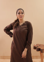 Tng (The Next Generation) Wania Co Ord Set | Dark Brown Women 2pcs