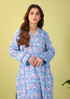 Mhw Serene Blue Printed Suit Women 2pcs