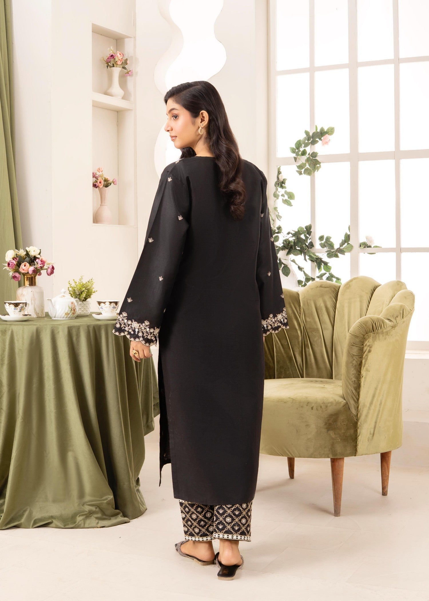 Stylish Collection BLACK PEARL Women 2pcs