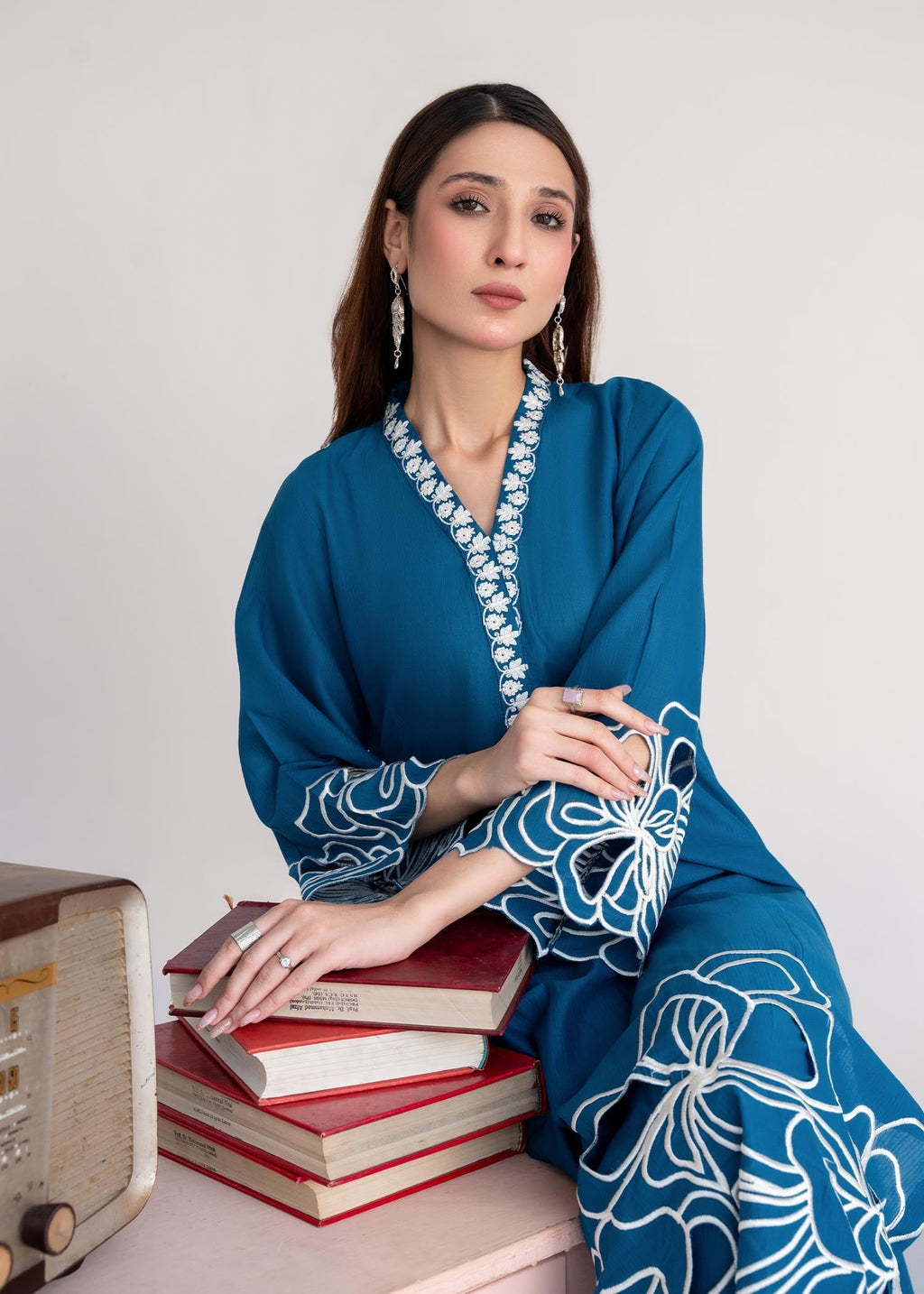 Sahibas By Mirza Sombrero (blue) Women 2pcs