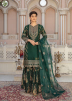 Pehnawa By Bin Akram’s ETHERAL CHARM GRN CHIFFON Women 3pcs