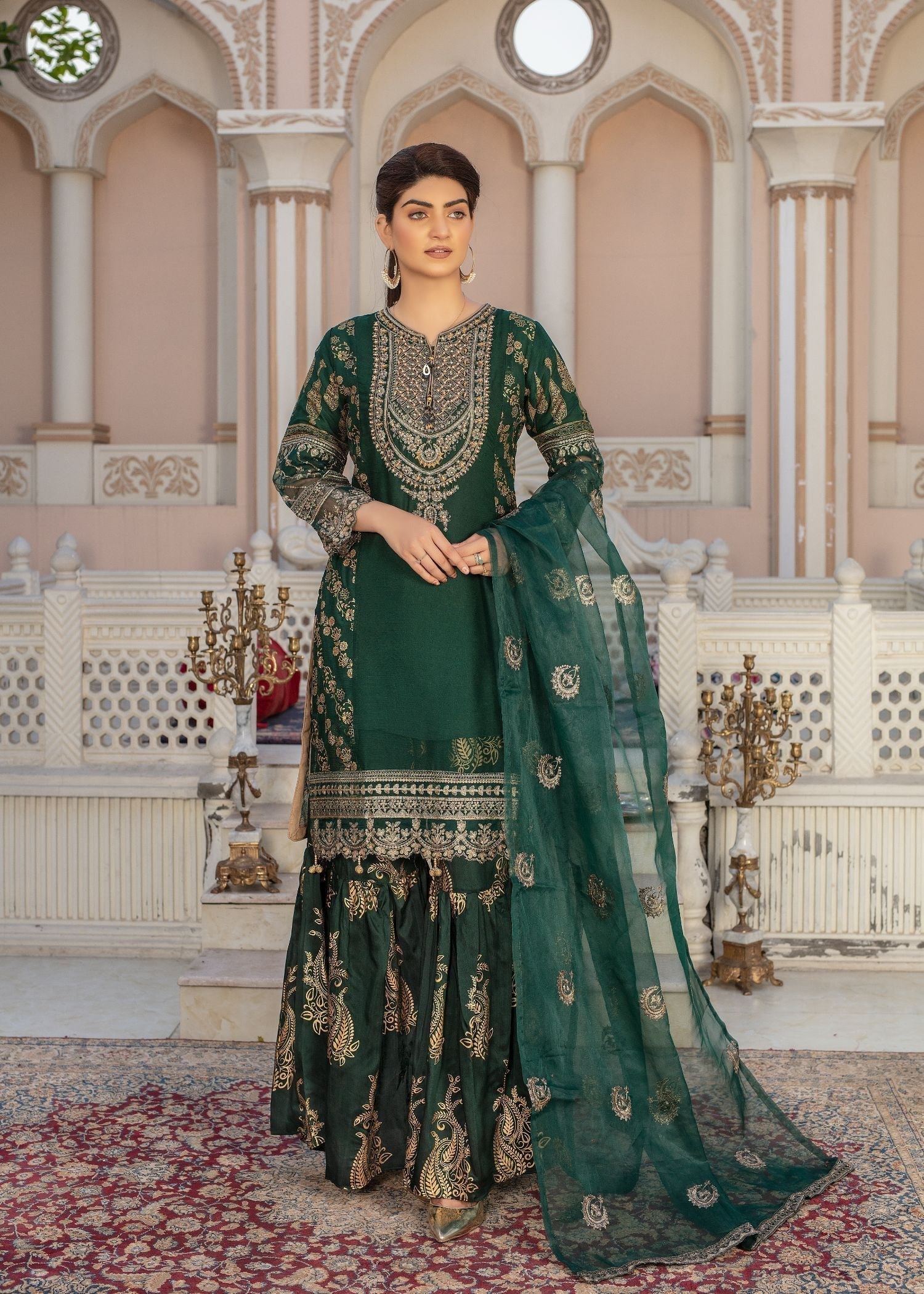 Pehnawa By Bin Akram’s ETHERAL CHARM GRN CHIFFON Women 3pcs
