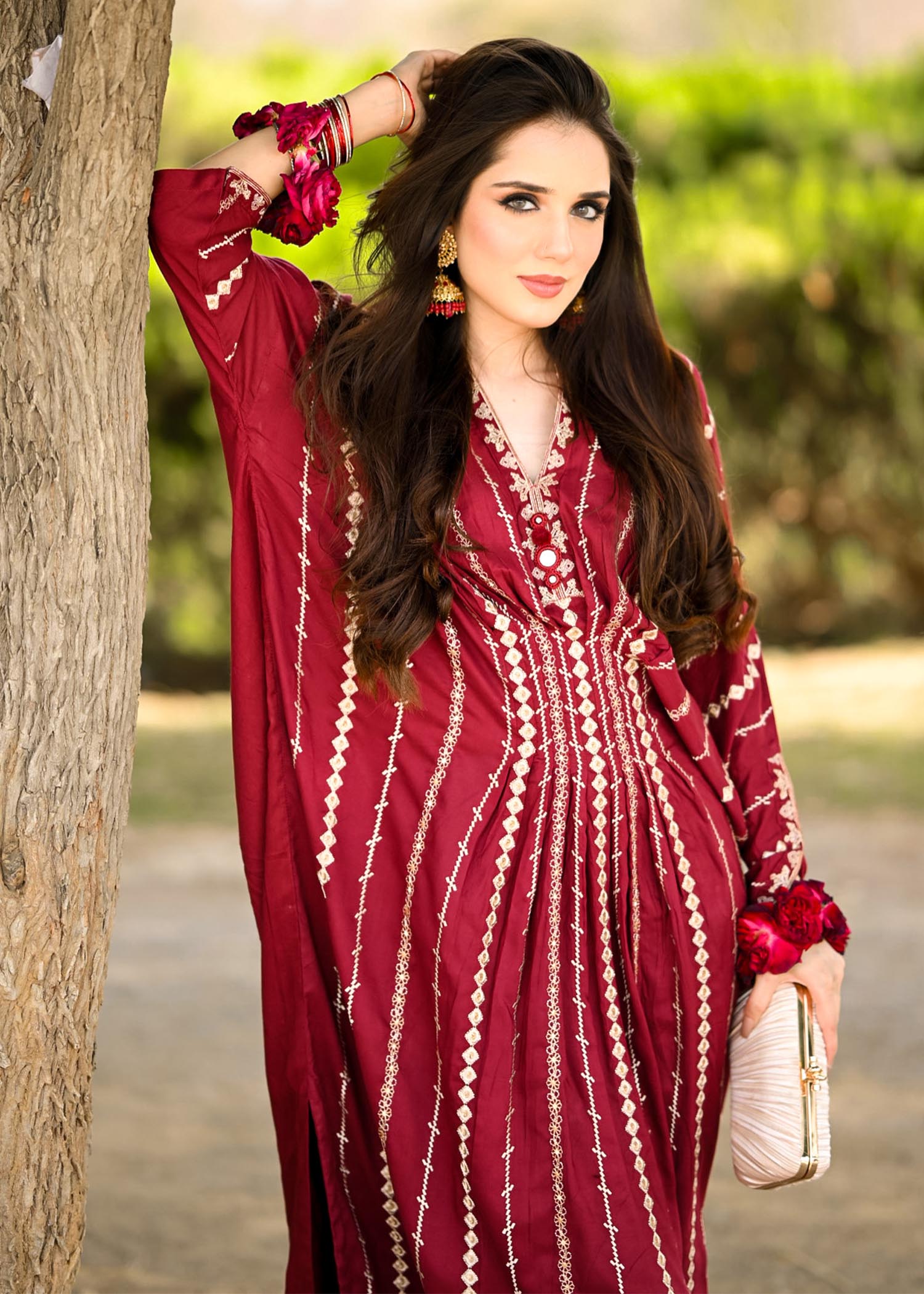 Sahibas By Mirza Flame Kaftan Women 1pcs