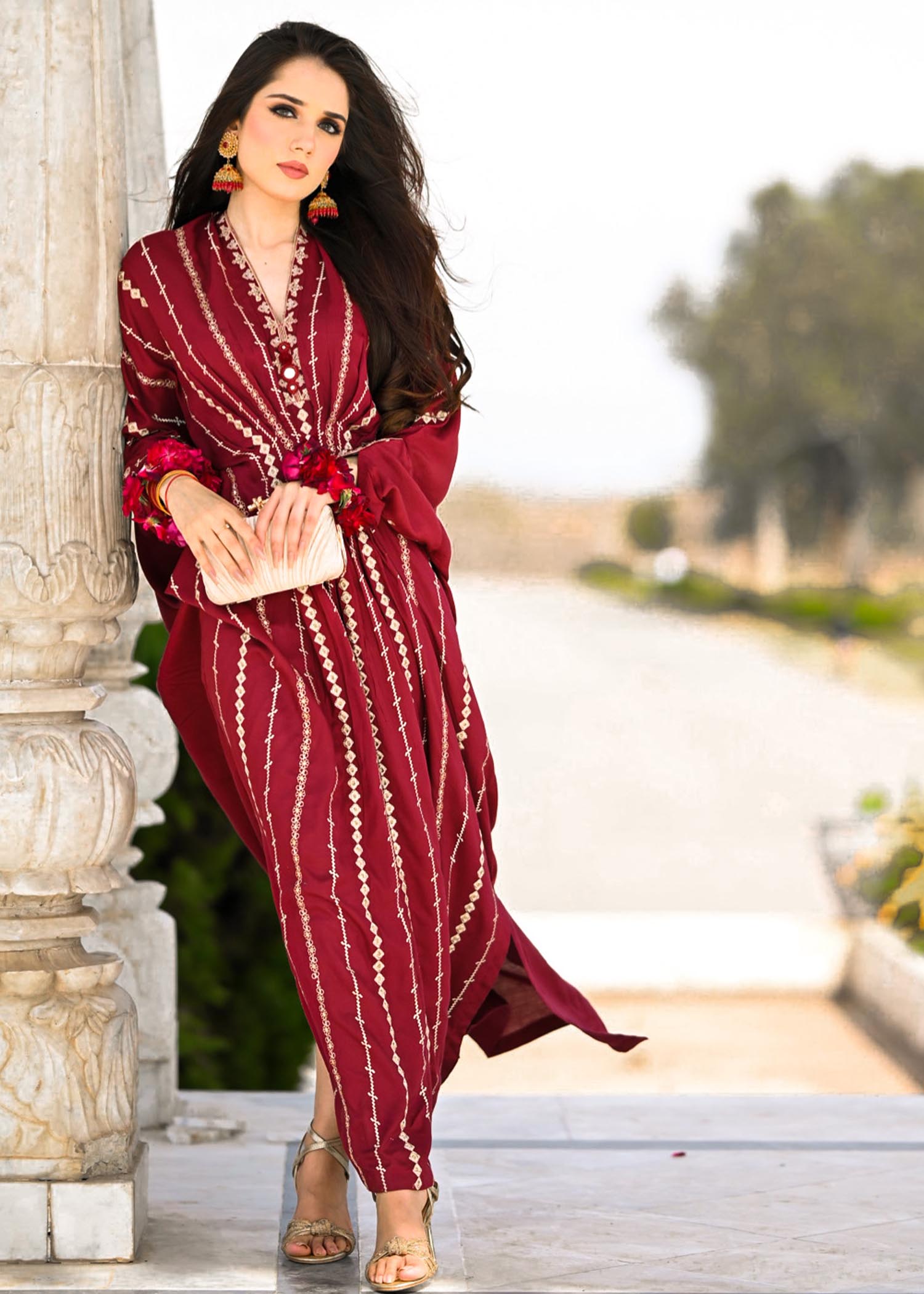 Sahibas By Mirza Flame Kaftan Women 1pcs