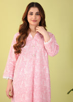 Mhw Pink Floral Suit Women 2pcs