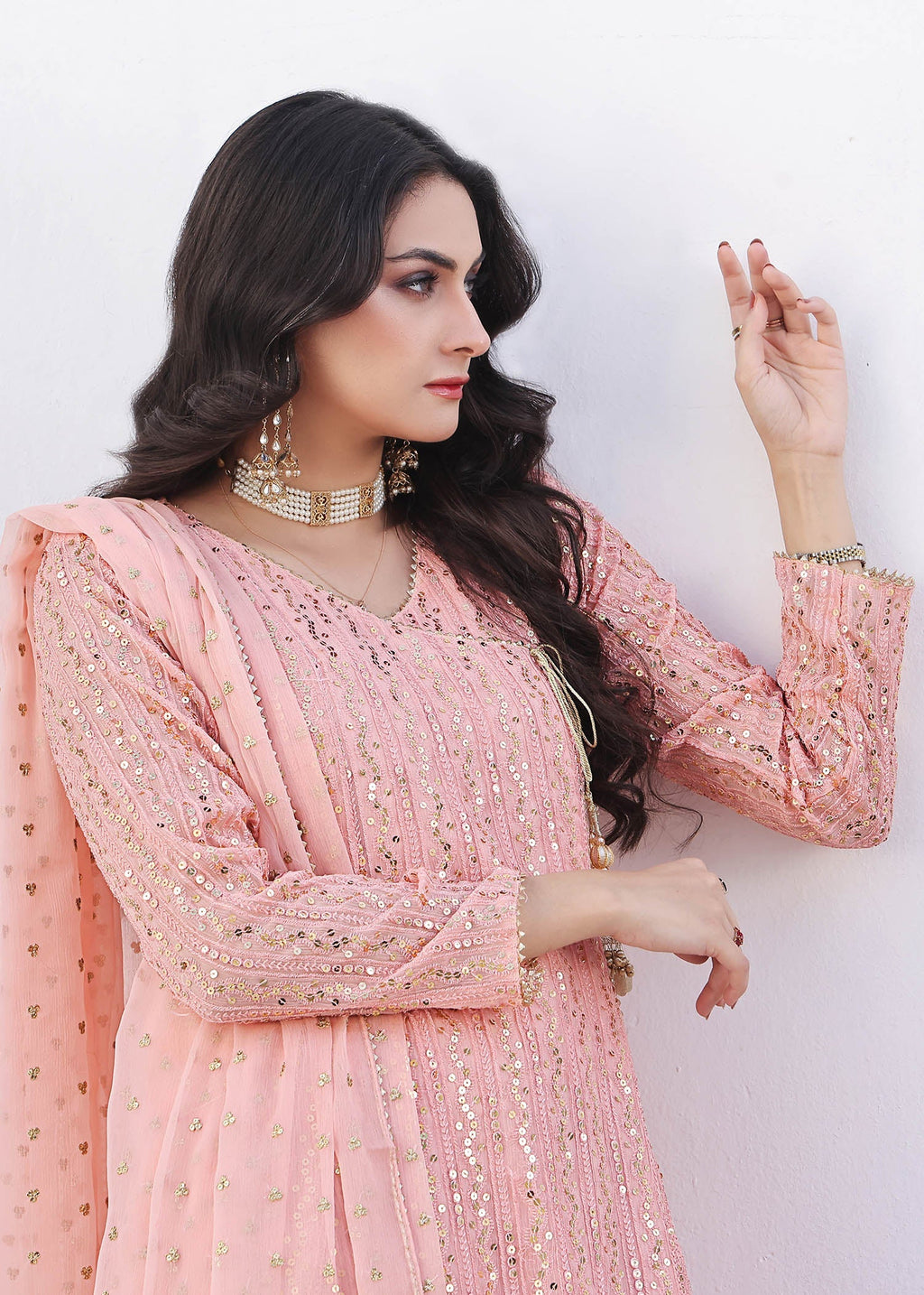 Ayesha Closet Resham Pink Blossom Women 3pcs