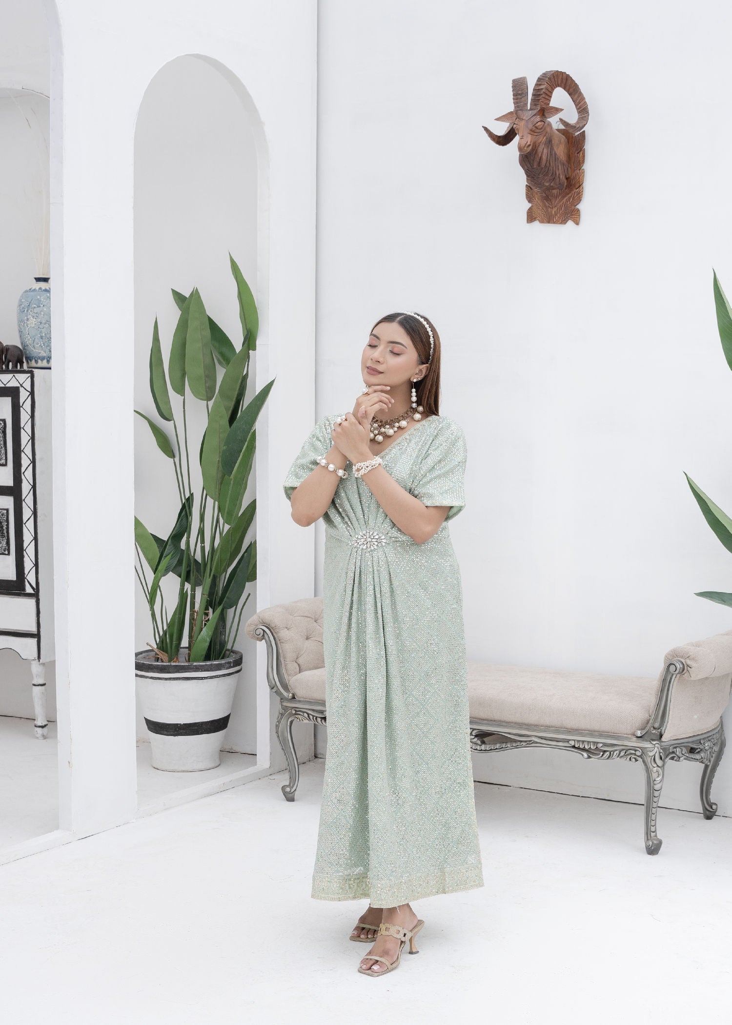 Manahils WA 03 PASTEL GREEN Women 2pcs