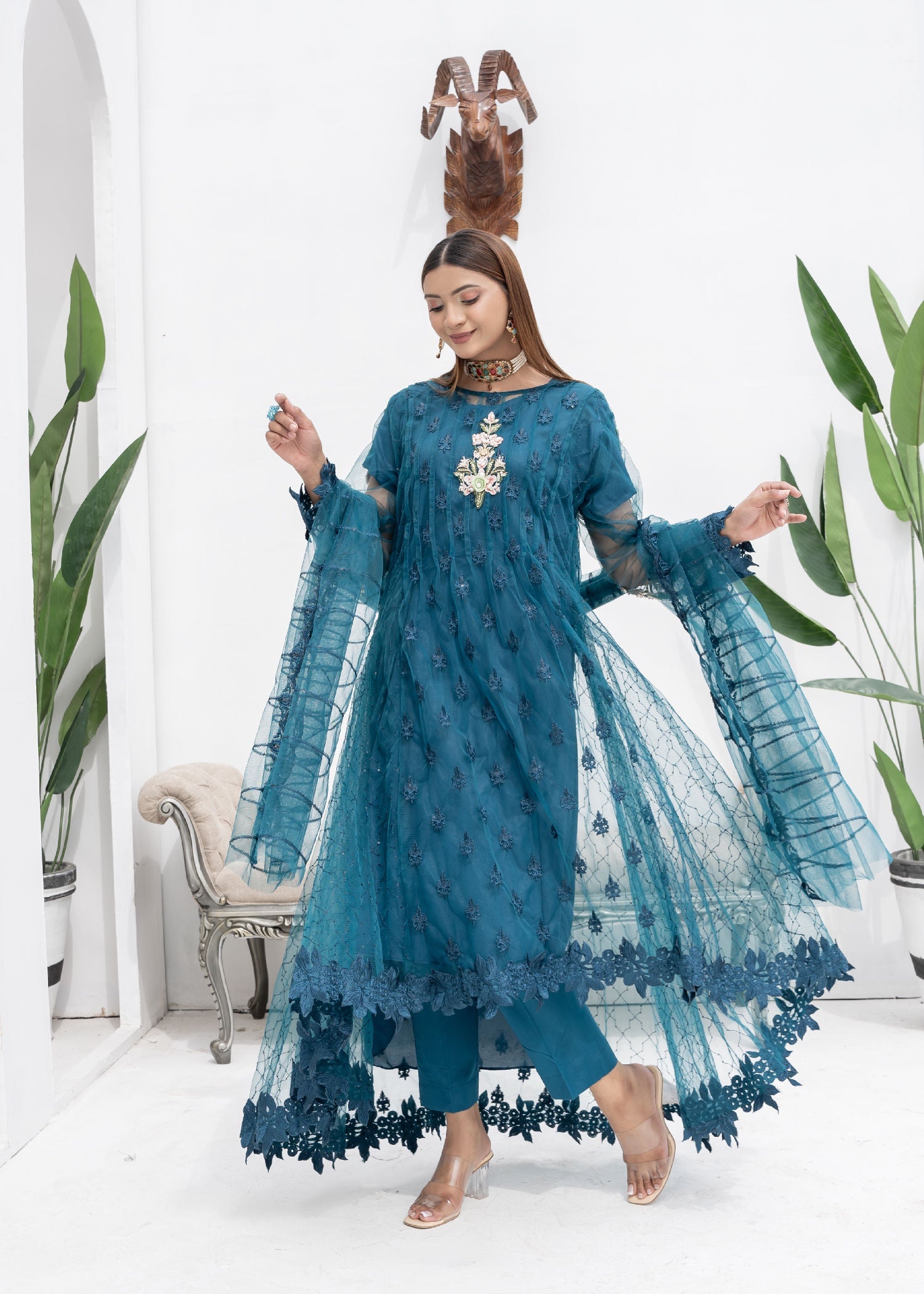 Manahils KURTI 0084 ZINC Women 3pcs