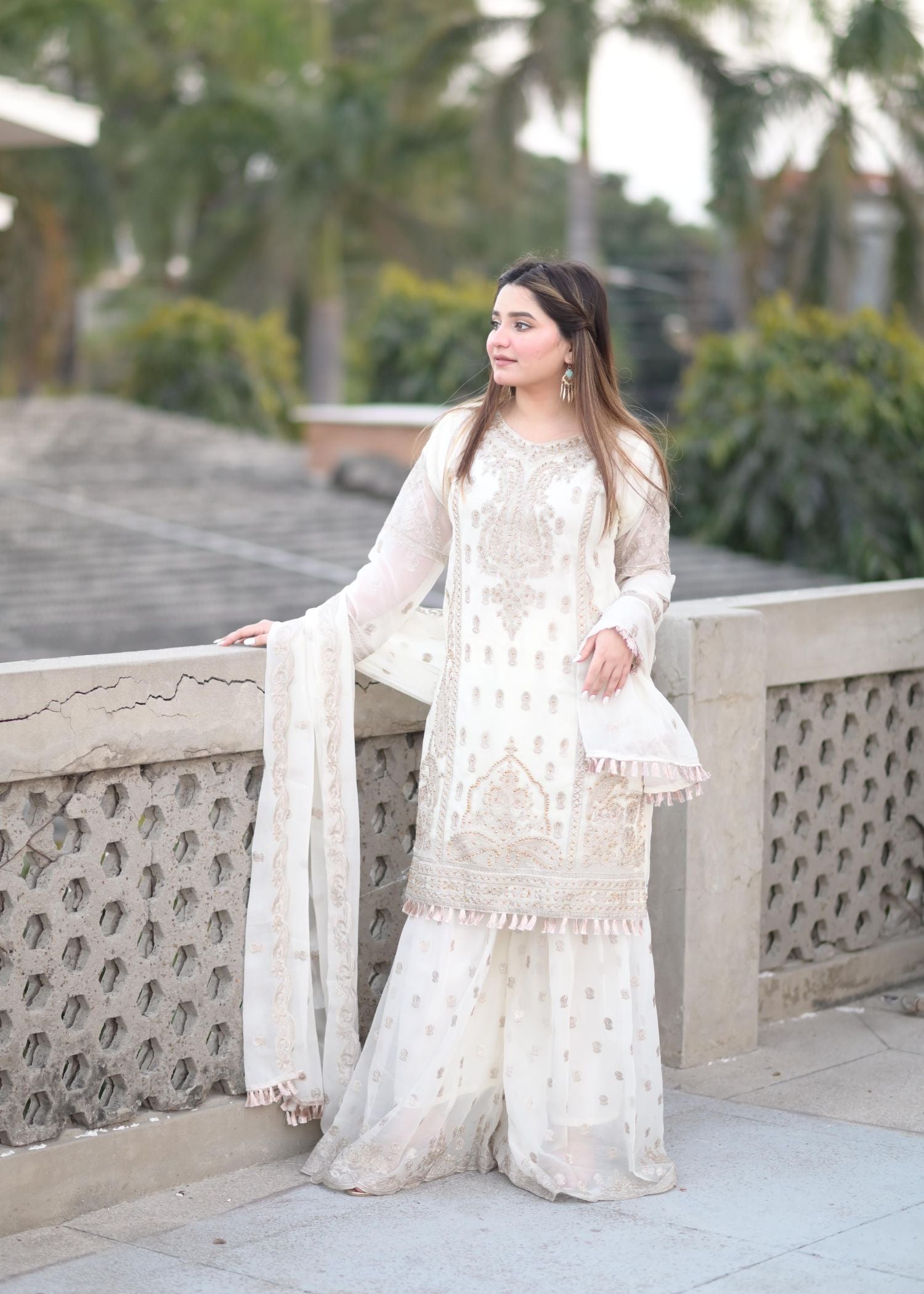 Rangoon Clothing Safeen White Women 3pcs