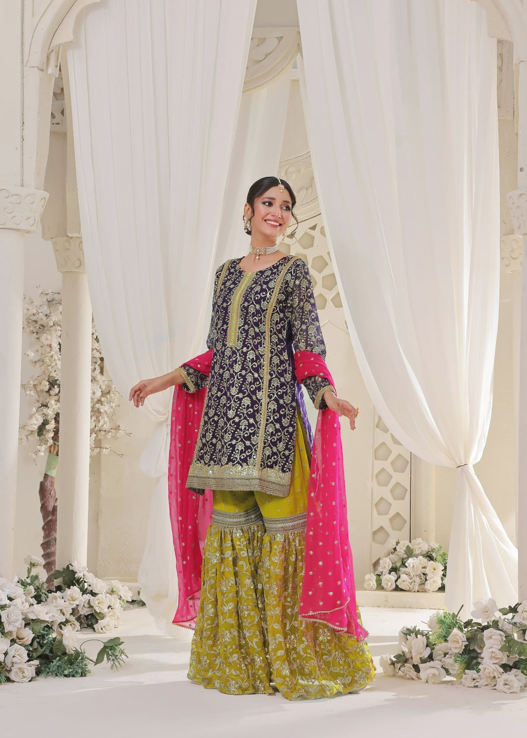Ayesha Closet Preshy Gul Purple Delight Women 3pcs