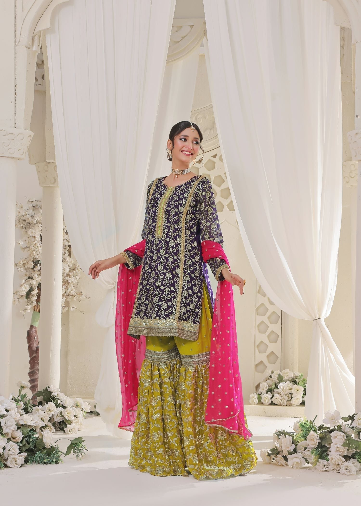 Ayesha Closet Preshy Gul Purple Delight Women 3pcs