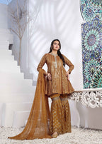 Ayesha Closet Preshy Gul Mustard Women 3pcs