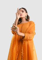 Unaiza Mir Saffron Women 2pcs