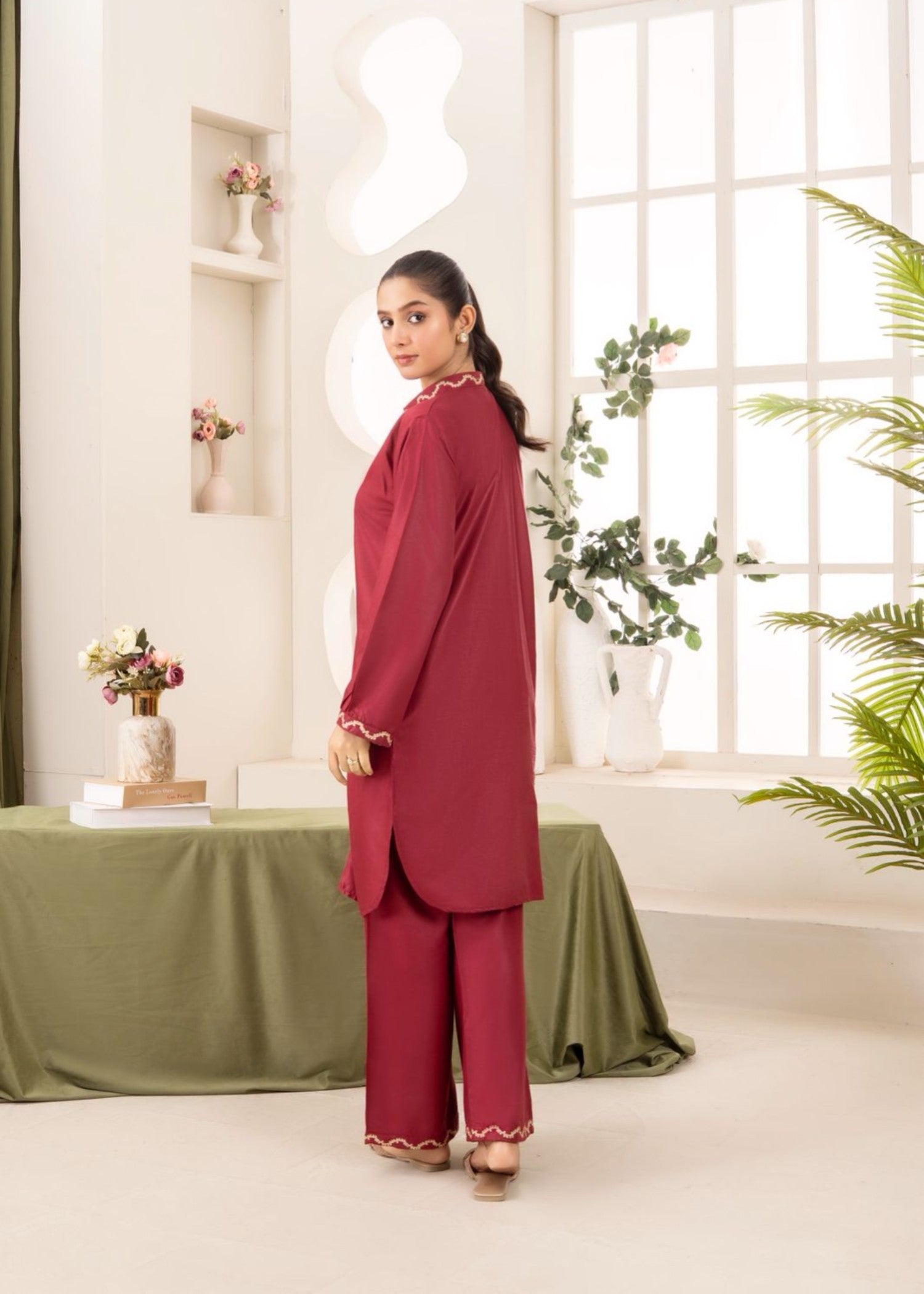 Stylish Collection MAROON RINGELS Women 2pcs