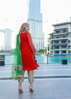 Khuda Baksh Creations Z 279 Red Women 4pcs