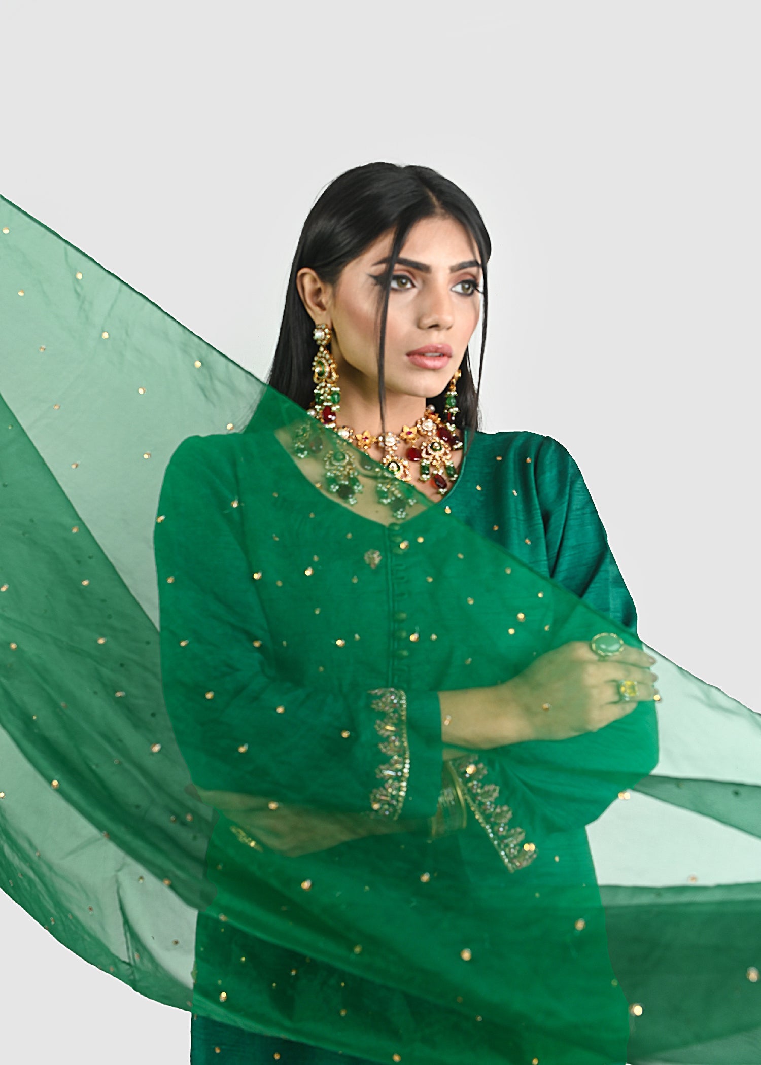 Unaiza Mir Emerald Coord Set Women 2pcs
