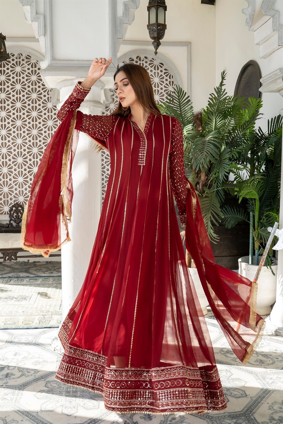 Manahils MAXI 106 MEHROON Women 3pcs
