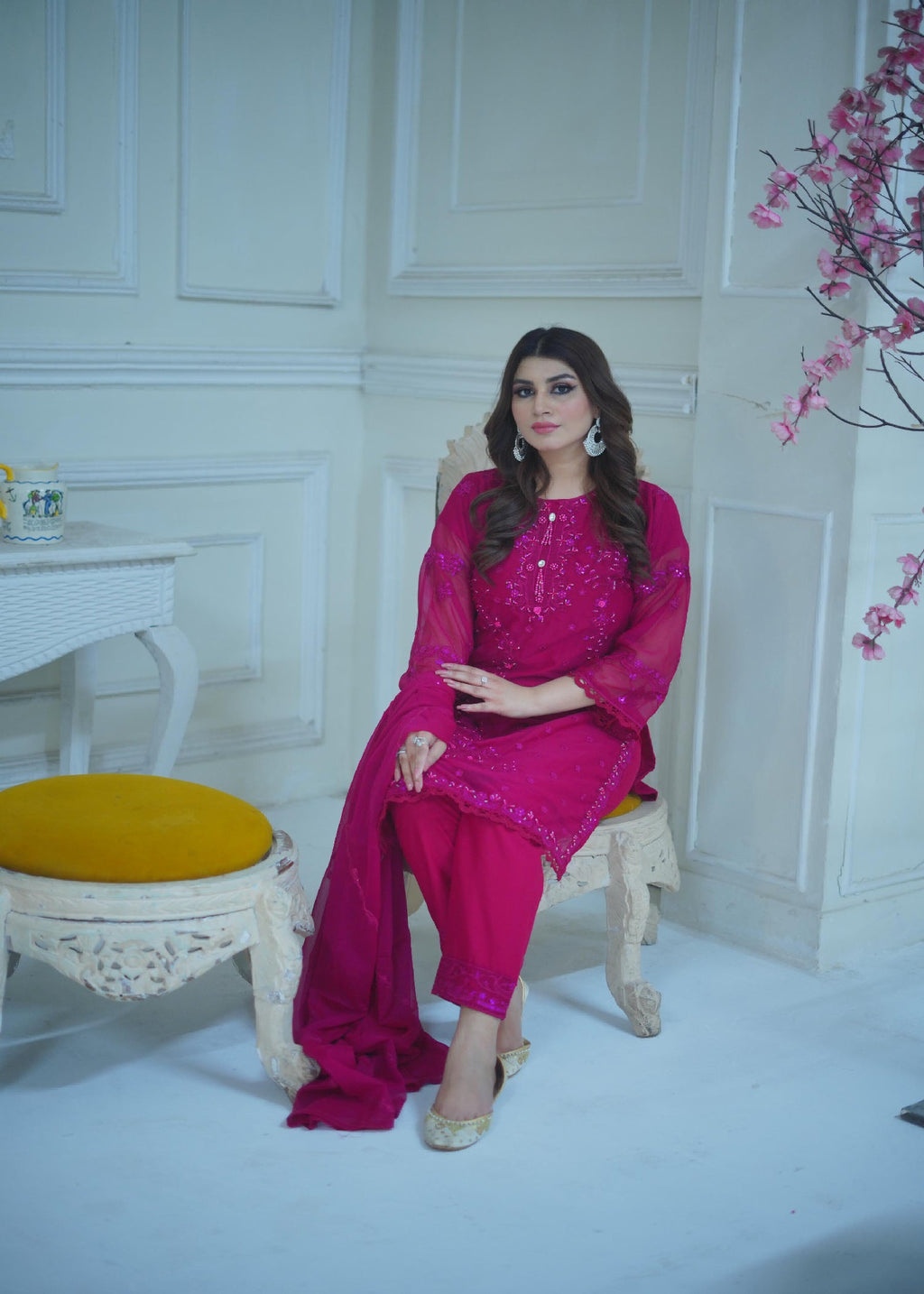 Rangoon Clothing Zariya Hotpink Women 3pcs