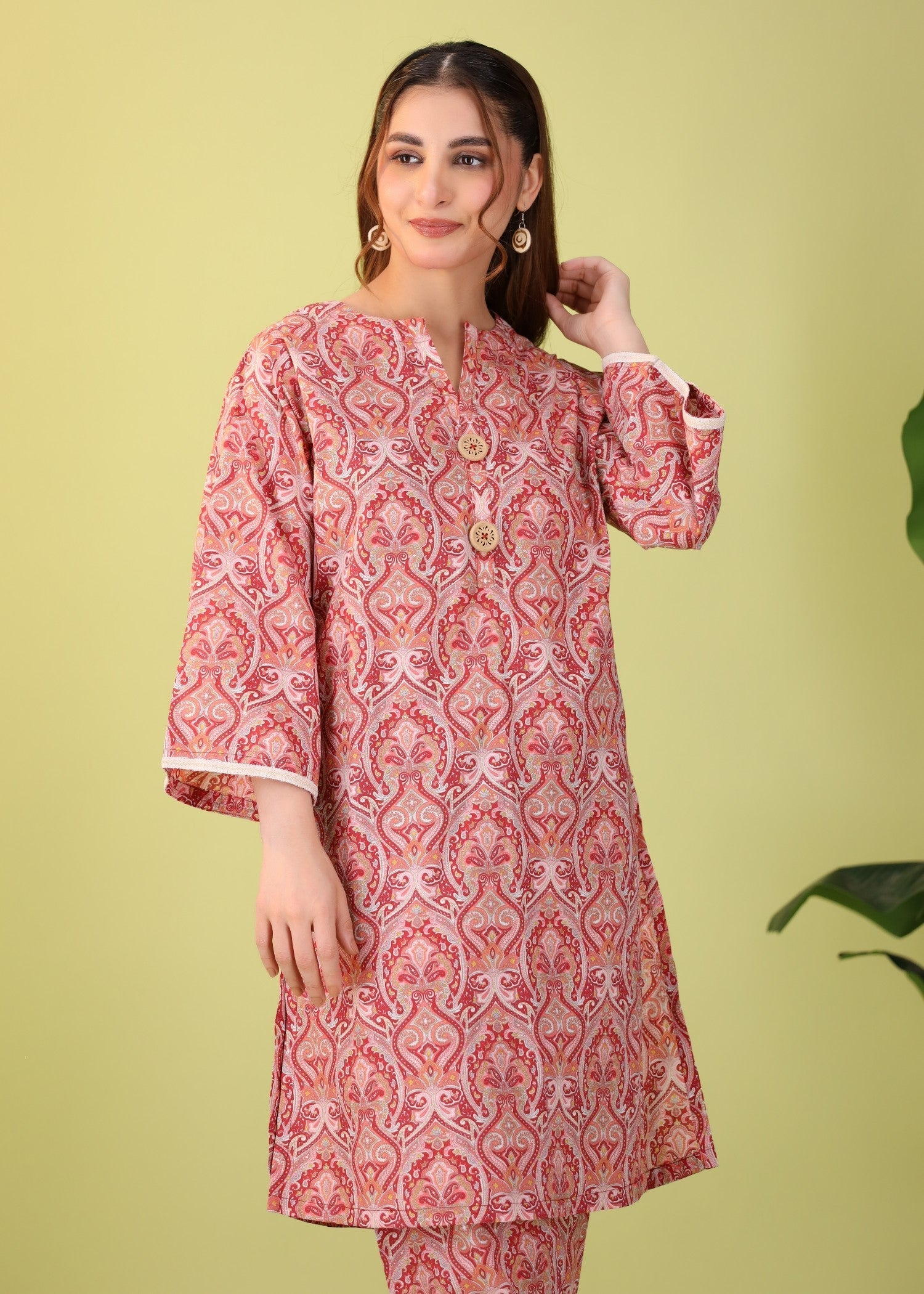 Mhw Pink Printed Women 2pcs