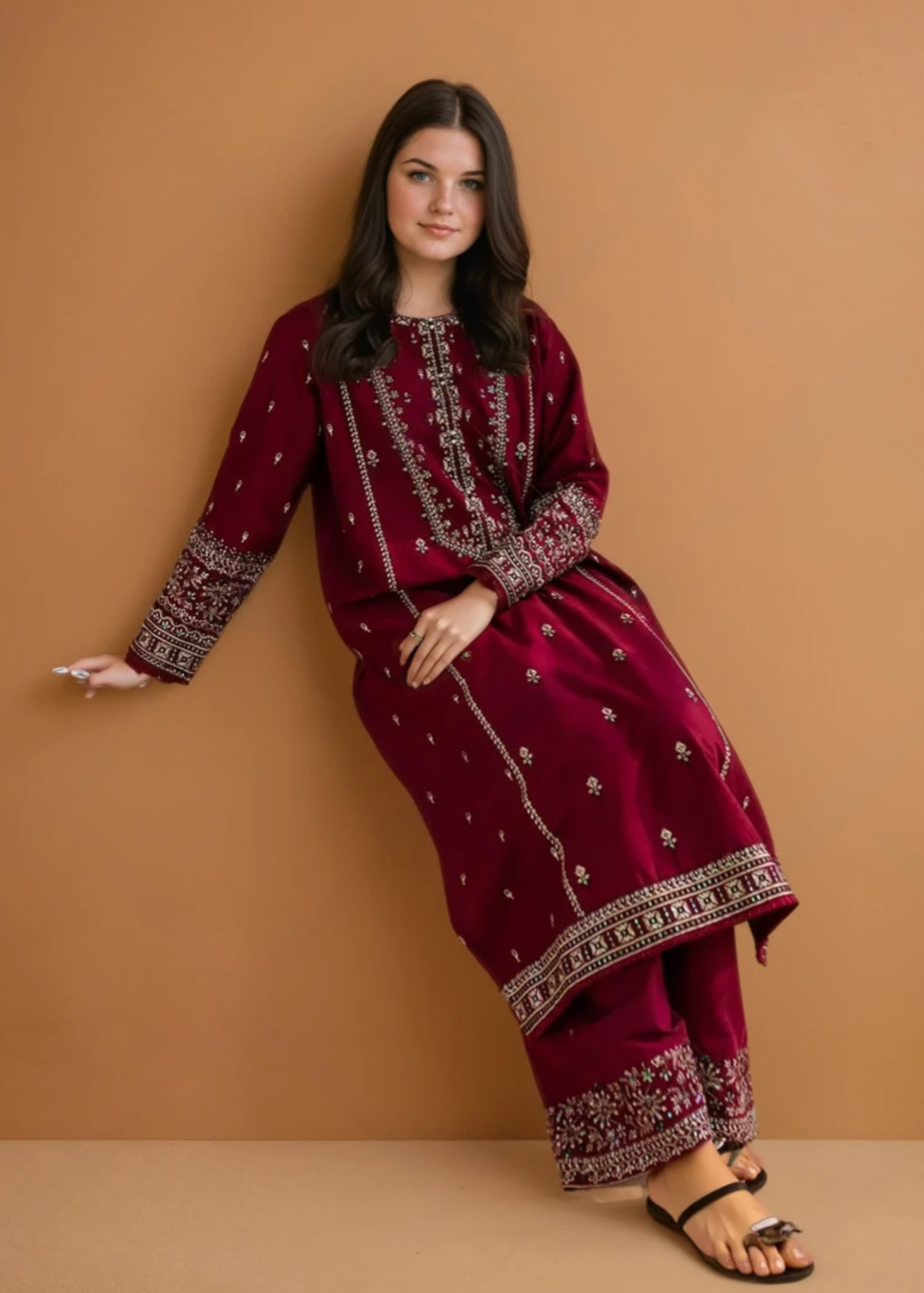 Chaudhary Arts Roohi Embroidered Stitched Women 2pcs