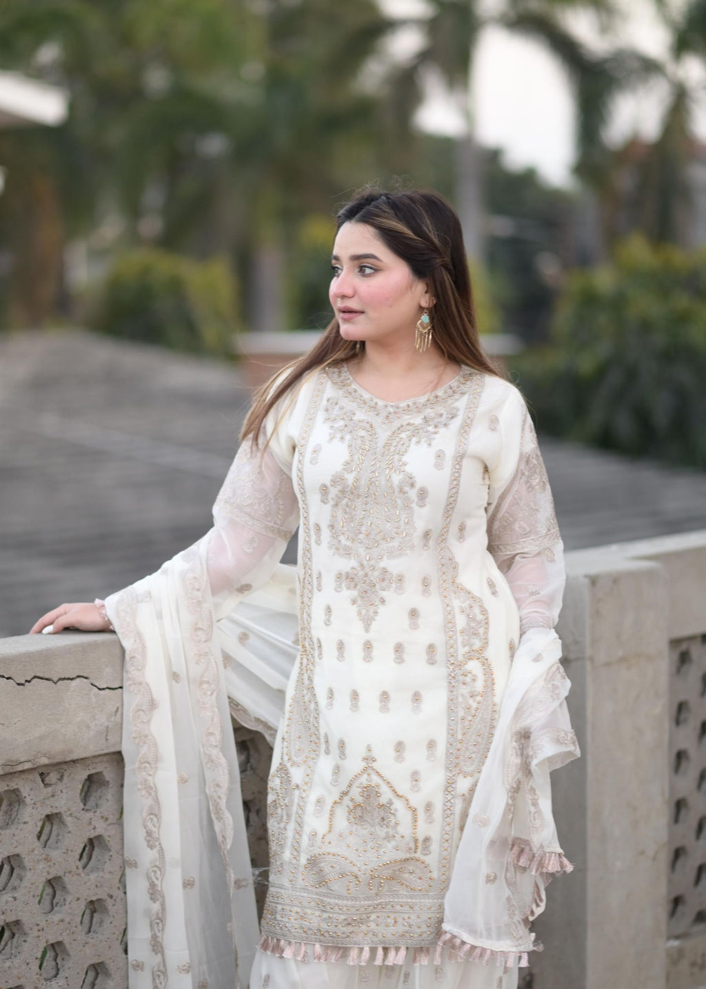 Rangoon Clothing Safeen White Women 3pcs