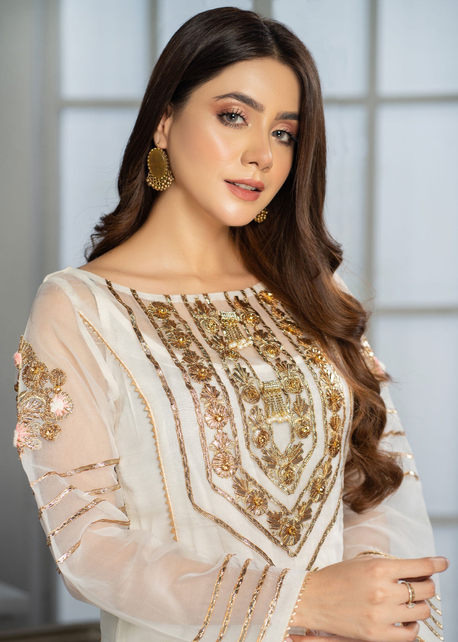 Khuda Baksh Creations M 101 White Women