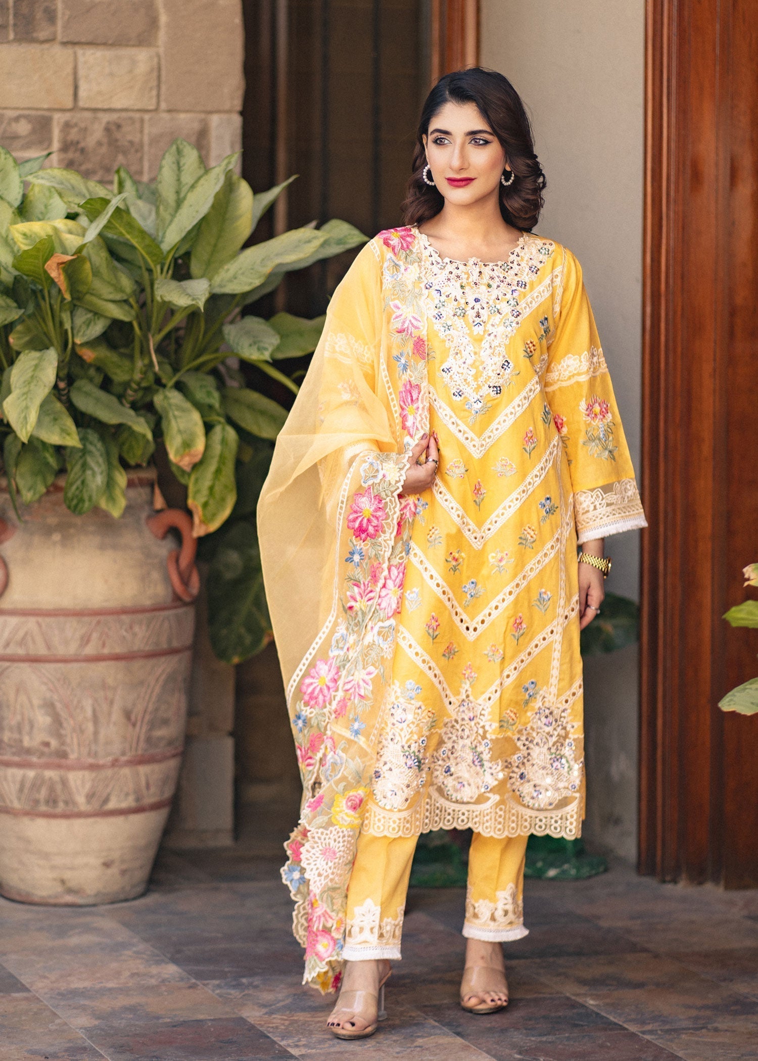 Al-Harir Apparel Manzar Yellow Women 3pcs
