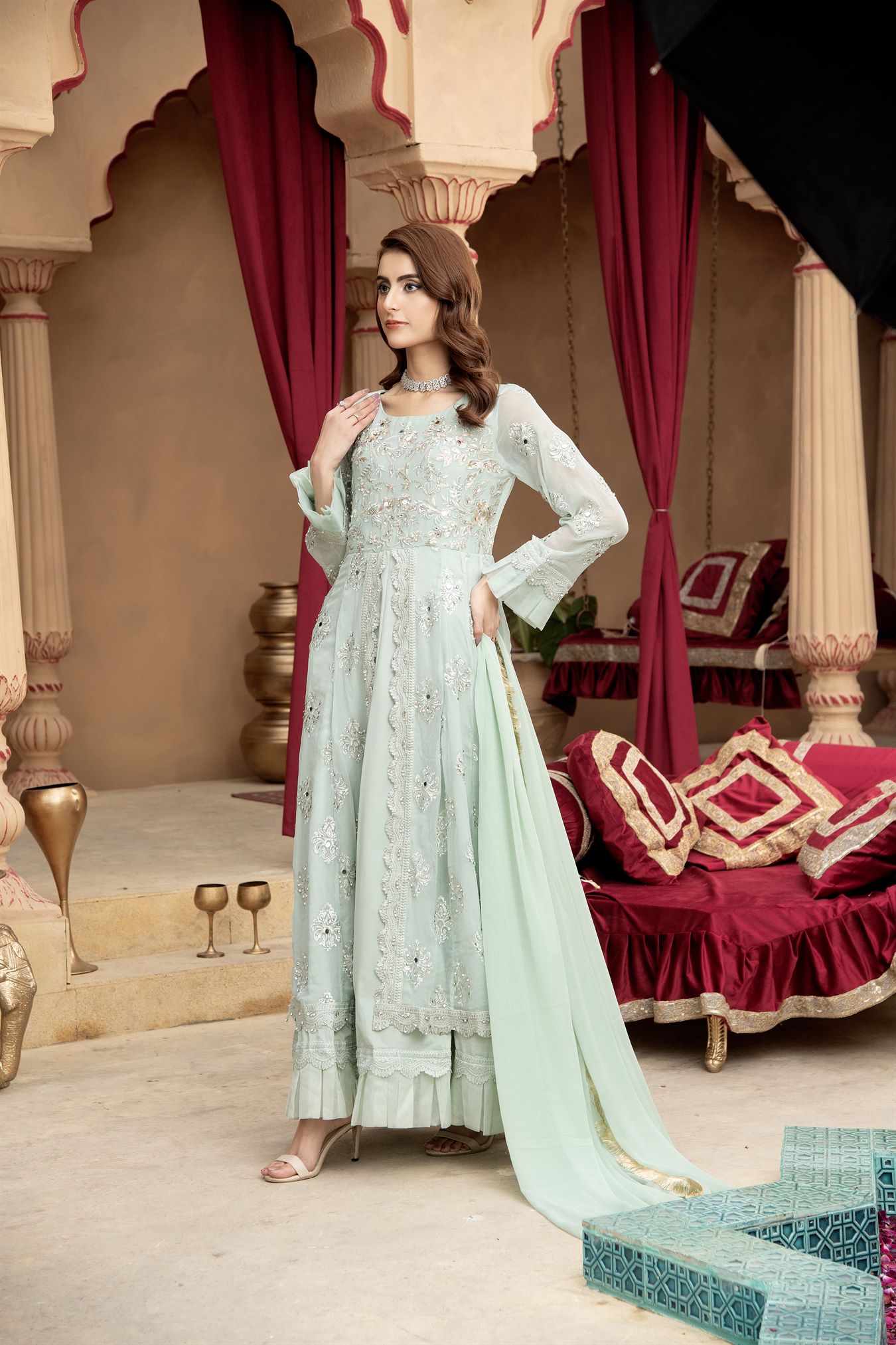 Manahils B 006 PASTEL GREEN Women 3pcs