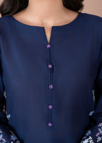 Abeera Casual Chic – Embroidered Cotton with Double Pocket Shirt (Art No. AB 074) Women 2pcs