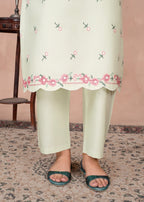 Abeera Classic Whispers – Long Shirt Embroidered Cotton (Art No. AB 084) Women 2pcs