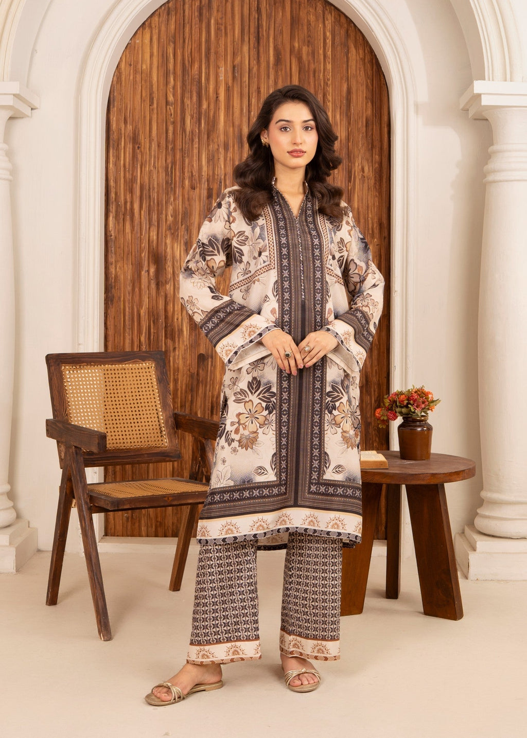 Abeera Art No: ADP 05 – Geometric Elegance in Swiss Lawn Women 2pcs